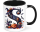 Halloweentasse A-Z Buchstabentasse Gruselig Personalisiert Geschenkidee S Ja mit Text Vorname/Initialien