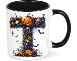 Halloweentasse A-Z Buchstabentasse Gruselig...