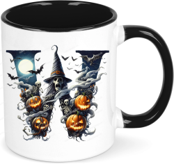 Halloweentasse A-Z Buchstabentasse Gruselig...