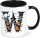 Halloweentasse A-Z Buchstabentasse Gruselig Personalisiert Geschenkidee W Ja mit Text Vorname/Initialien