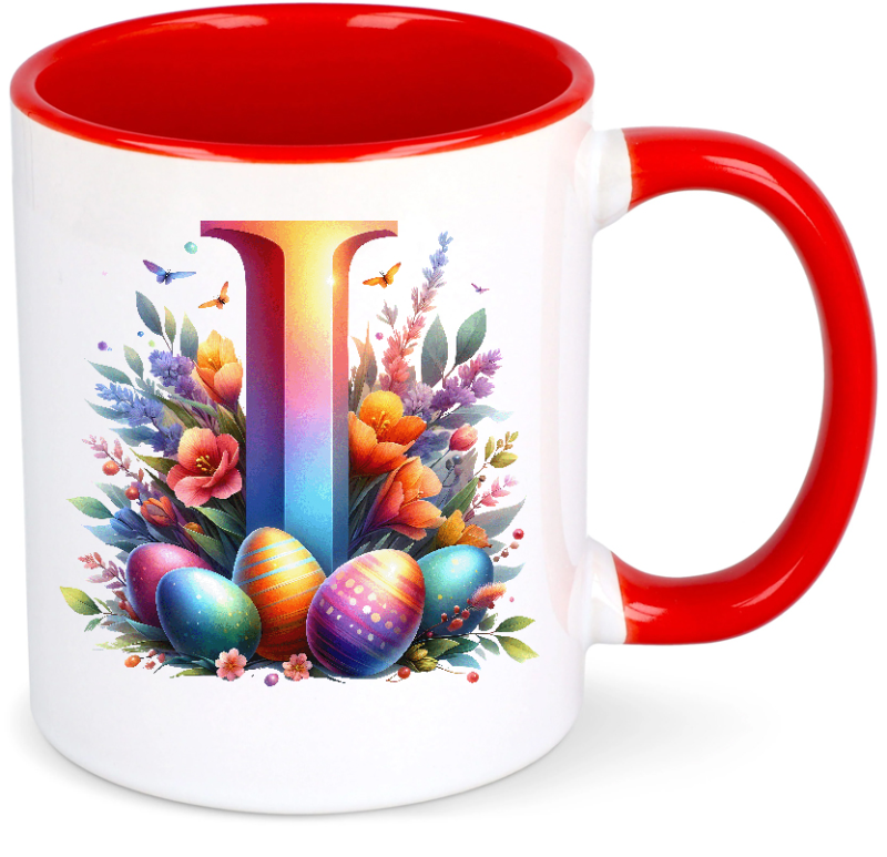 Ostern Tasse Alphabet Buchstaben A bis Z Kaffeebecher Geschenkidee I Nein nicht gewünscht