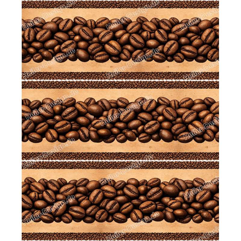 Kitchen wall border with coffee beans natural motif warm café decor