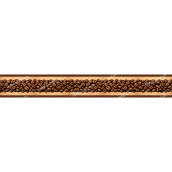 Kitchen wall border with coffee beans natural motif warm café decor