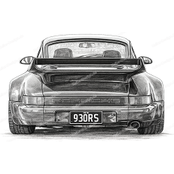 Bleistift Zeichnung Porsche 911 Kunstdruck Leinwand...