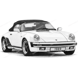 Pencil Drawing Porsche 911 Canvas Print Design - 13 see...