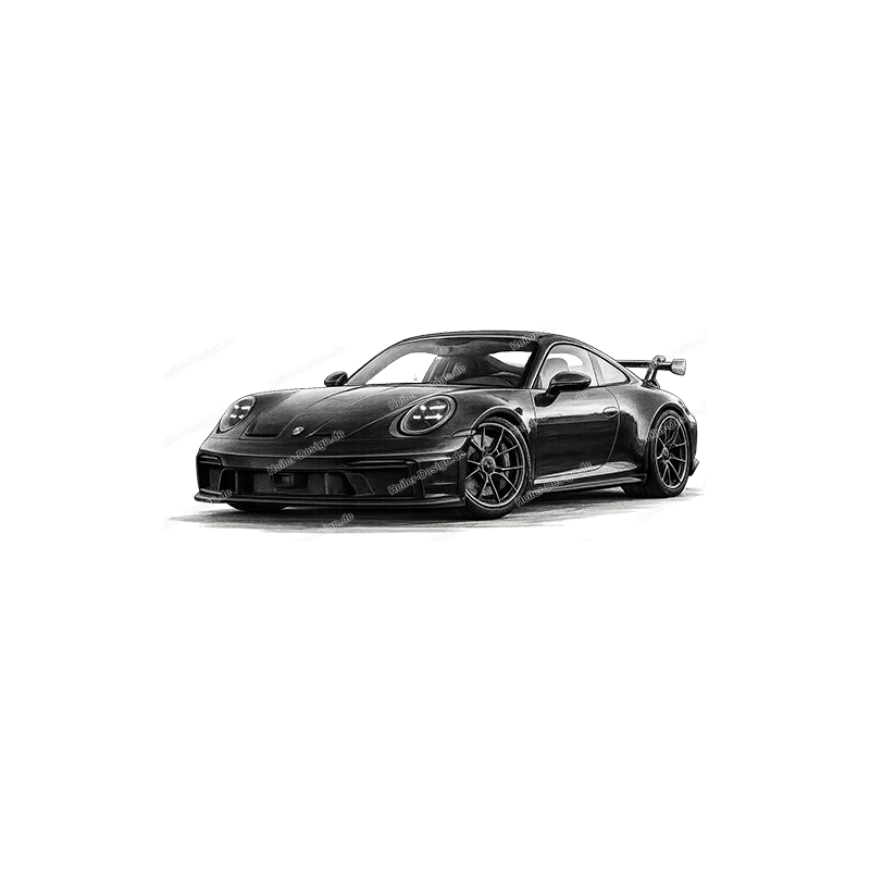 Bleistift Zeichnung Porsche 911 Kunstdruck Leinwand Design - 19 siehe Bild 30 x 40 cm Leinwand auf Keilrahmen