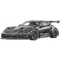 Bleistift Zeichnung Porsche 911 Kunstdruck Leinwand...