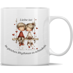Coffee Mug Love Valentine Love Is Swinging In The Same...