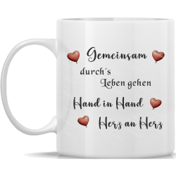 Coffee Mug Love Valentine Love Is Walking Through Life Together Hand In Hand Heart To Heart