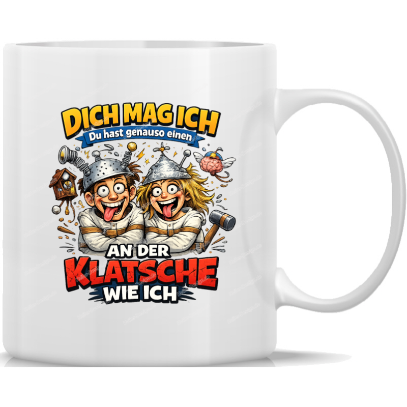 Mug, coffee cup, saying: I like you, youre just as crazy as I am