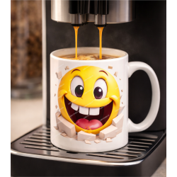 Funny Smiley Mug 3D Breakthrough Cartoon Good Mood Coffee...