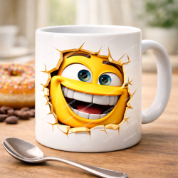 Funny Emoji Mug 3D Cartoon customizable
