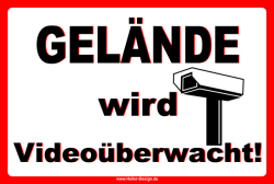 Warning Sign Premises Are Under Video Surveillance 150 mm...