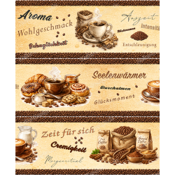 Küchen Wandbordüre Kaffee Genuss Worte...