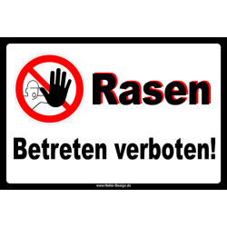 Stop Rasen betreten verboten