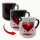 Heart-shaped magical color-changing ceramic mug/coffee cup with large heart design