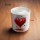 Heart-shaped magical color-changing ceramic mug/coffee cup with large heart design