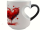 Heart-shaped magical color-changing ceramic mug/coffee cup with large heart design