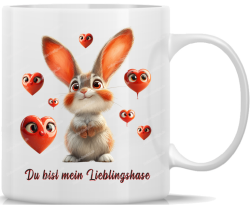 Mug Coffee Cup You Are My Favorite Bunny with Cute Bunny...