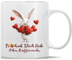 Mug Coffee Cup Egg Love You But Coffee More Easter Bunny...