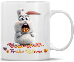 Mug Coffee Cup Happy Easter Funny Easter Bunny with...