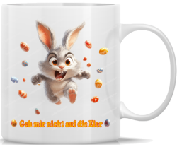Mug Coffee Cup Do Not Get on My Eggs Funny Easter Bunny...