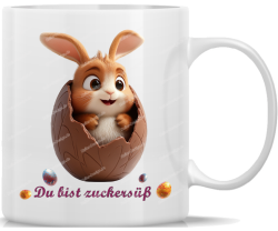 Mug Coffee Cup You Are So Sweet Cute Easter Bunny in Egg...
