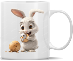 Mug Coffee Cup Cute Easter Bunny with Egg and Chick...