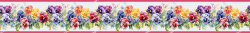Wall Border Pansies Watercolor Floral Vine Colorful...