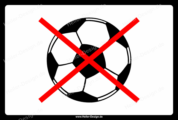 Schild 'Fußballspielen Verboten' – 200x200 Mm Aus Alu-Verbund, Für Innen & Außen
