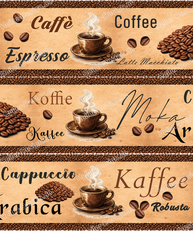 Kitchen Wall Border Coffee Coffee Beans Cafe Style Cozy Decor Dining Area