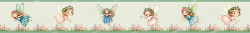 Wall Border Flower Meadow Fairies Girls Pastel Green Pink Watercolor