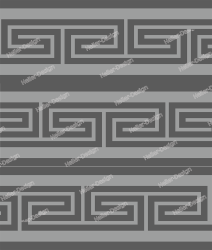 Wandborduere Maeaander Muster Grau Dunkelgrau Modern...