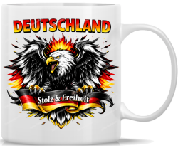 Mug Germany Pride and Freedom Eagle with Flames and Black...