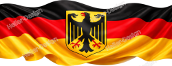 Mug Germany Flag with Federal Eagle Coat of Arms on...