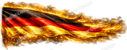 Mug Germany Flag in Flames Black Red Gold Fire Effect...
