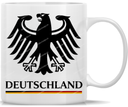 Mug Germany Eagle Silhouette Black with Lettering and...