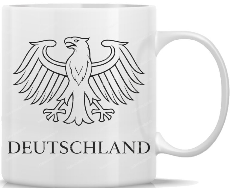 Mug Eagle Crest Motif with Germany Lettering Classic Patriotic Design