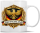 Mug Golden Eagle Crest with Frame and Germany Lettering Black Red Gold