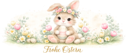 Mug Happy Easter cute Easter Bunny with flower crown and egg watercolor design