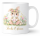 Mug Happy Easter cute Easter Bunny with flower crown and egg watercolor design