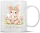Mug Happy Easter bunny with flower crown and pastel egg watercolor design