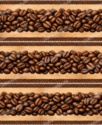 Kuechen Wandborduere mit Kaffeebohnen Naturmotiv warme...