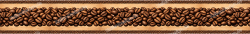 Kuechen Wandborduere mit Kaffeebohnen Naturmotiv warme Cafe Deko fuer Kueche Essbereich 1 x 13 cm x 100 cm