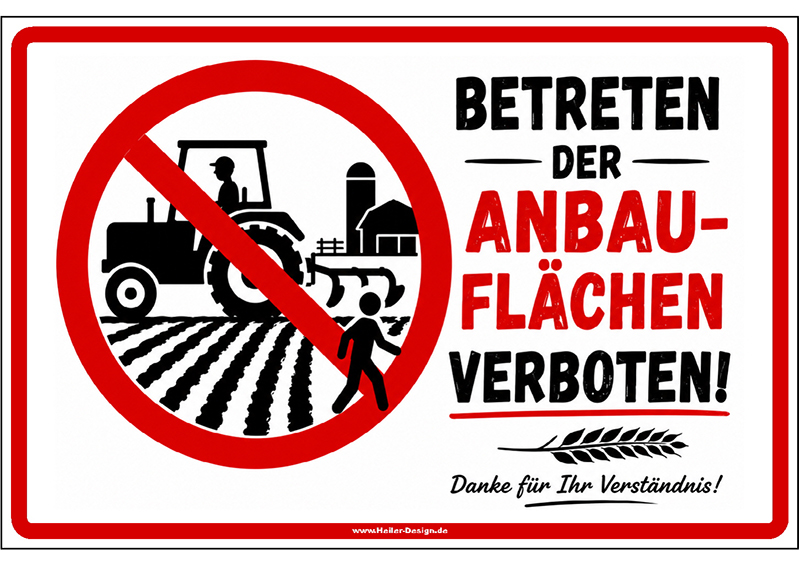 Betreten der Anbauflächen verboten - 2