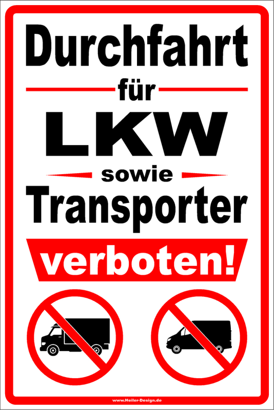 Prohibition No Access for Trucks and Vans - 2