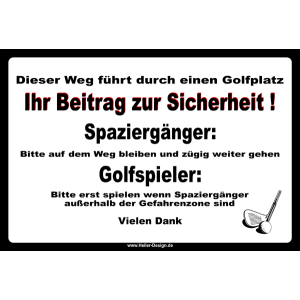 Dieser Weg führt durch einen Golfplatz