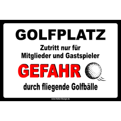 Golfplatz Zutritt nur f&uuml;r Mitglieder und Gastspieler...