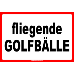 fliegende Golfbälle