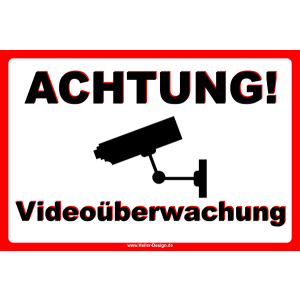 Videoüberwachung Schild Aufkleber Achtung diese Anlage wird videoüberwacht  Vi3